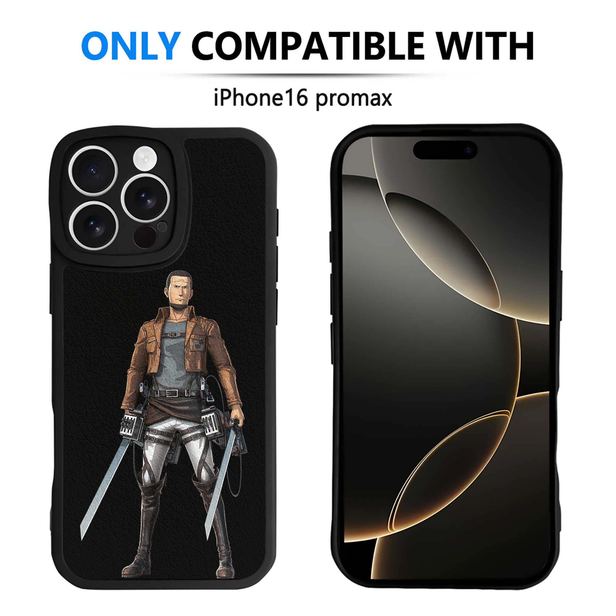 （画像用） 進撃の巨人 Attack on Titan 【iPhone 16シリーズ対応】シリコンスマホケース（レザー調） 材質：シリコン